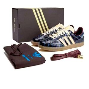 NIB limited edition Wales Bonner adidas Samba Collegiate Navy Wonder White
